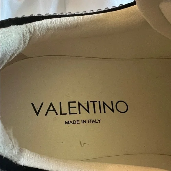 Valentino Women's White Sneakers with Black and Silver Accents - Picture 5 of 13